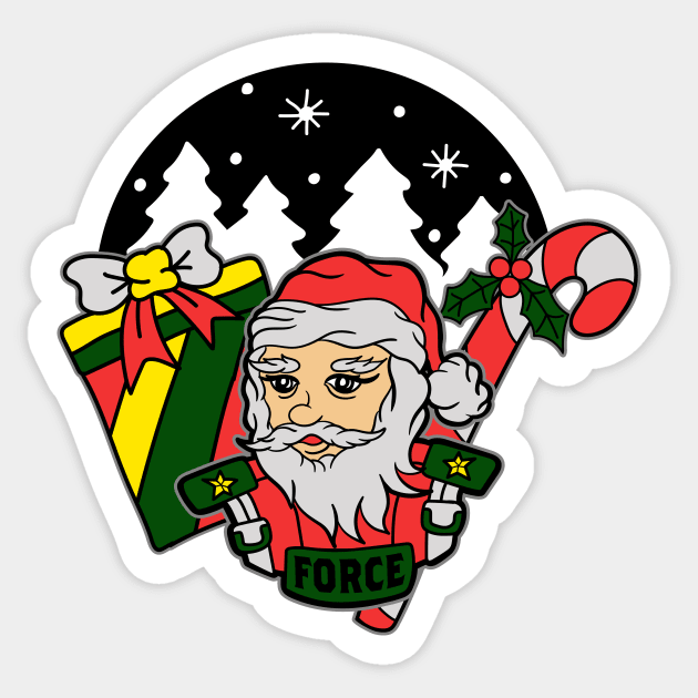 Santa Clause Christmas Tree Sticker by Ockoaries